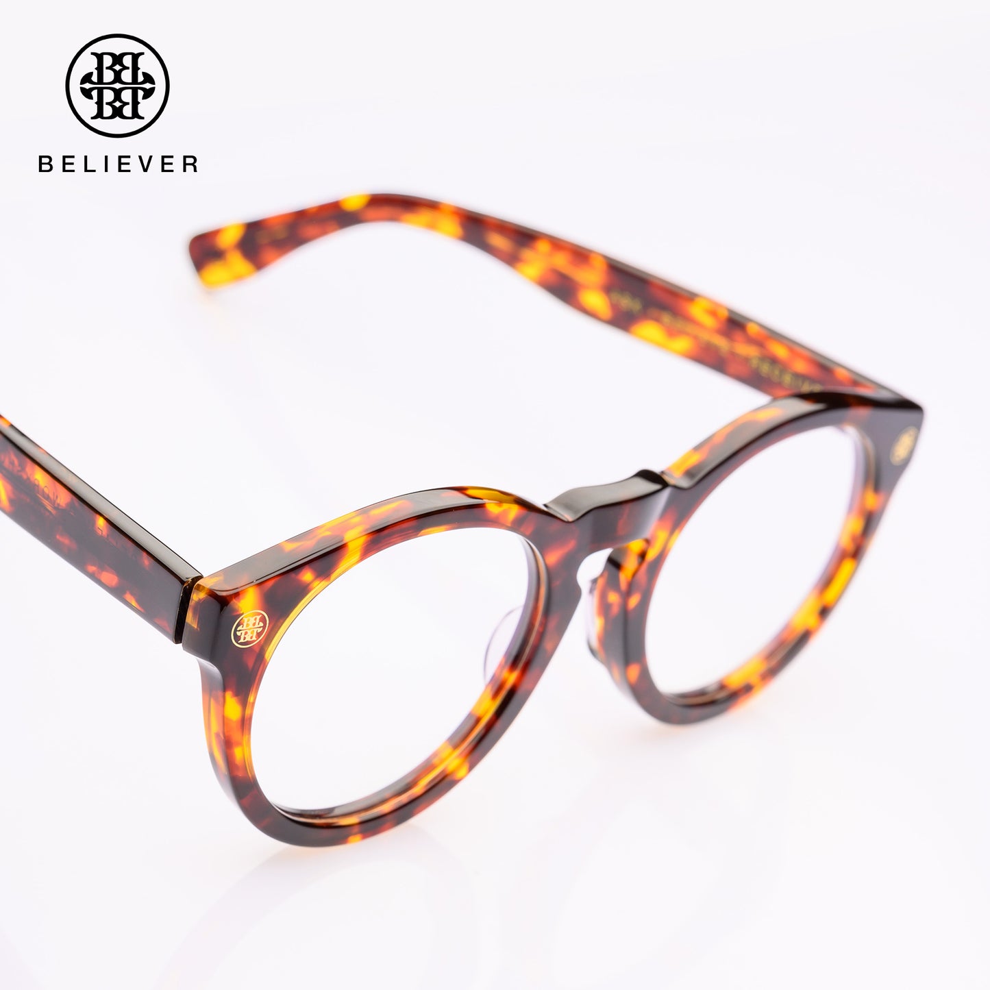 BELIEVER EYEWEAR - ROUND-FRAME GLASSES BROWN TORTOISESHELL