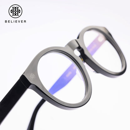 BELIEVER EYEWEAR - ROUND-FRAME GLASSES BLACK