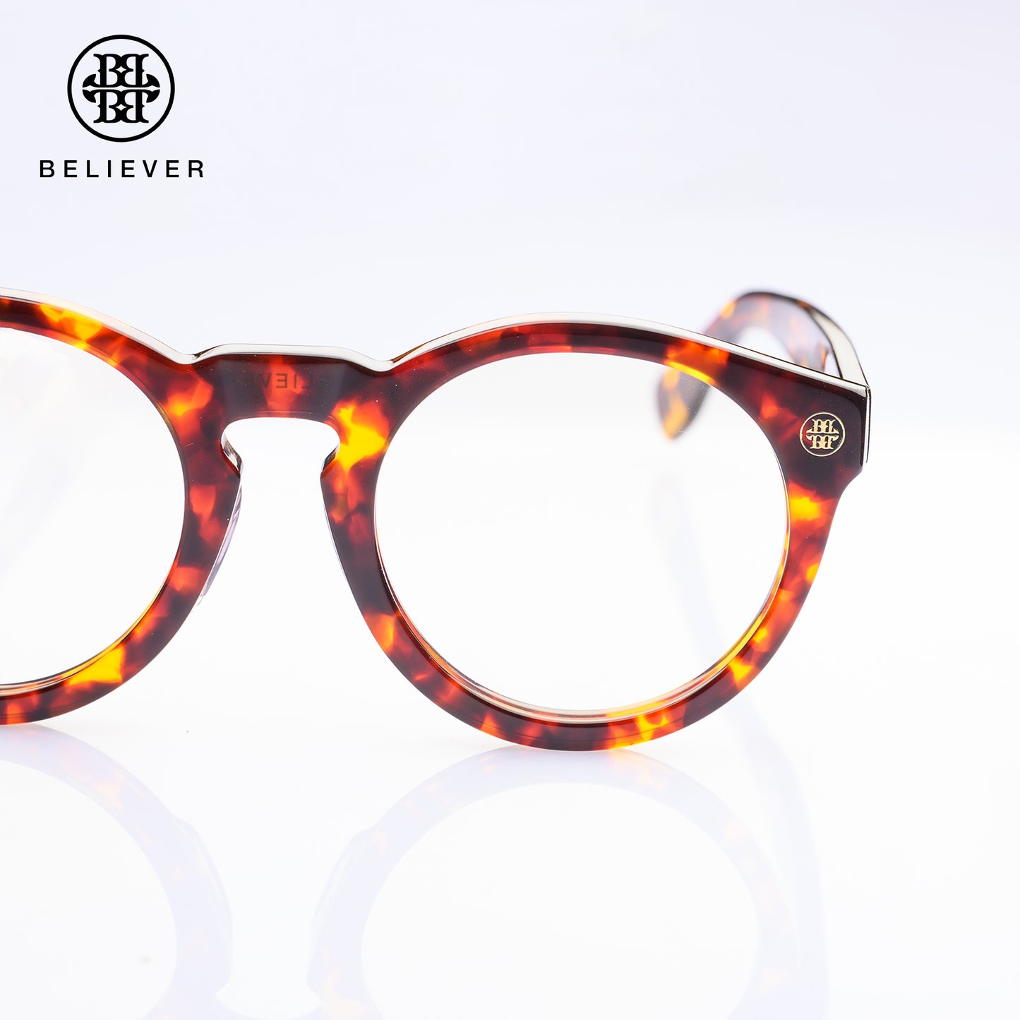 BELIEVER EYEWEAR - ROUND-FRAME GLASSES BROWN TORTOISESHELL