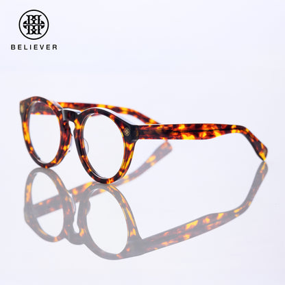 BELIEVER EYEWEAR - ROUND-FRAME GLASSES BROWN TORTOISESHELL