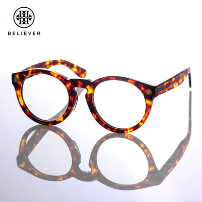 BELIEVER EYEWEAR - ROUND-FRAME GLASSES BROWN TORTOISESHELL